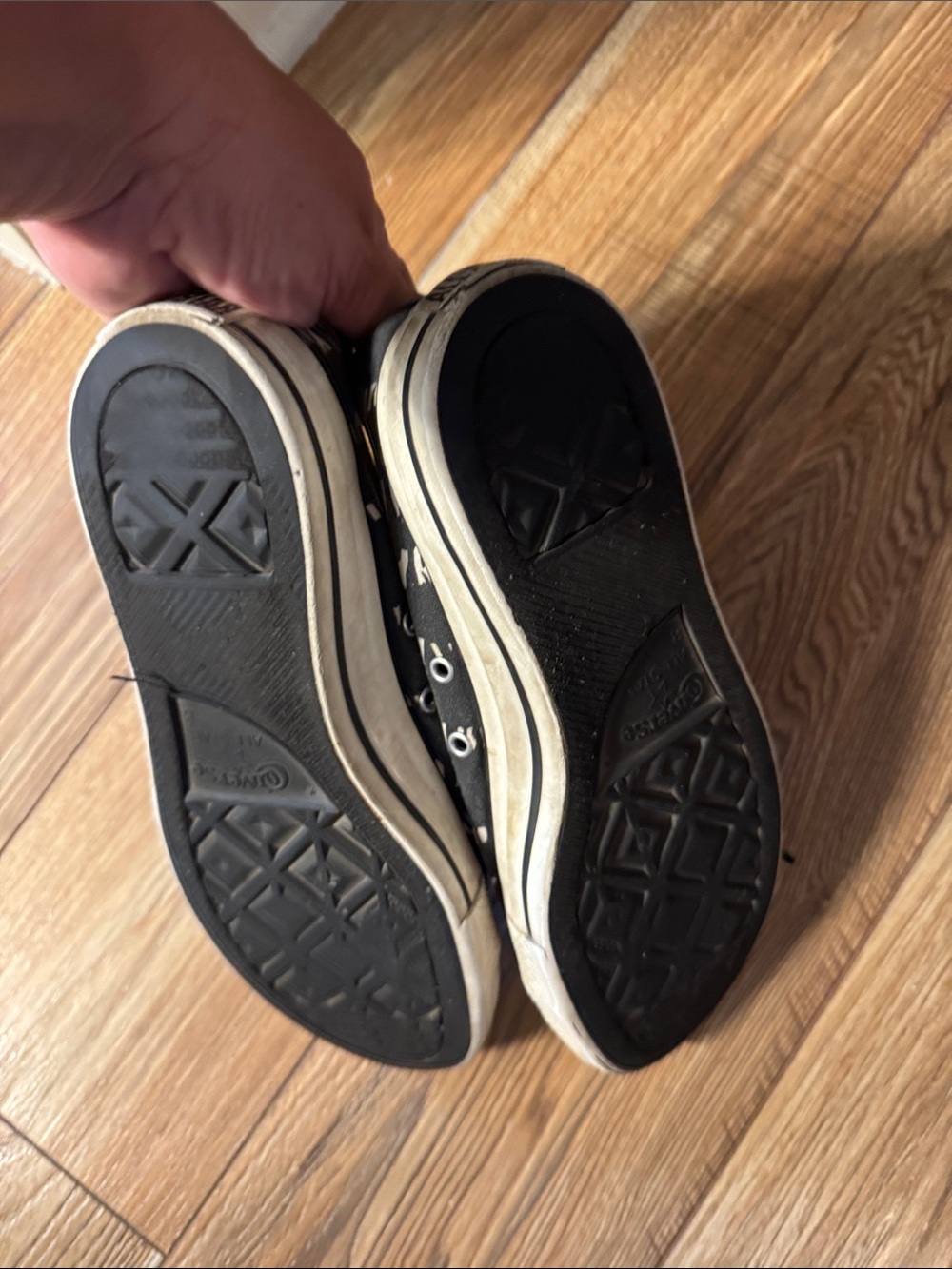 Converse Black Sneakers with White Zebra Accent - Picture 4 of 6
